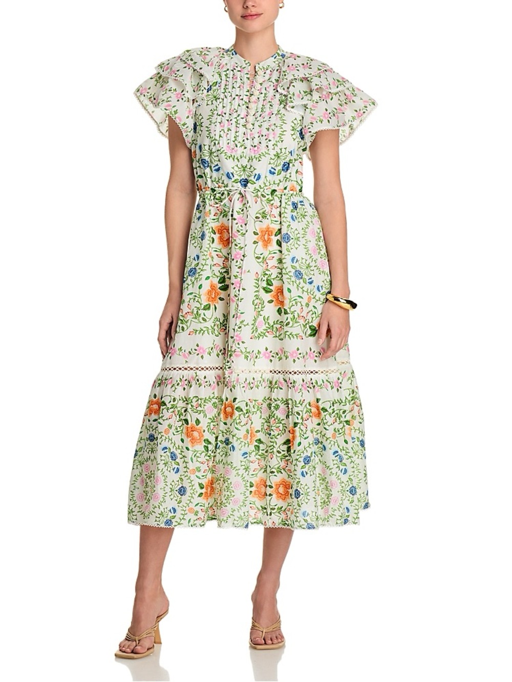 Farm Rio Folk Floral Midi Dress size L